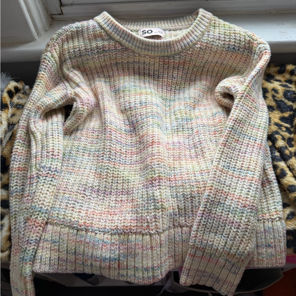 SO Mixed Pastel Crewneck Sweater